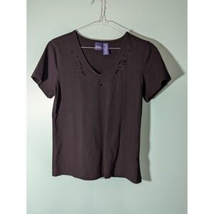 Basic Editions Women's Black Shirt Size Medium